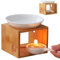 Duftlampe für ätherische Öle,Duftlampe Teelicht,Duftlampe Keramik Bambus,Aromatherapie,für Dekoration, Yoga, Schlafzimmer