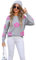 HEYPORK Damen Herbst Winter Warm Bequem Pullover Casual Mode Strickjacke Strickpullover Frauen Blume Personalisierte Pullover(Grau, L)