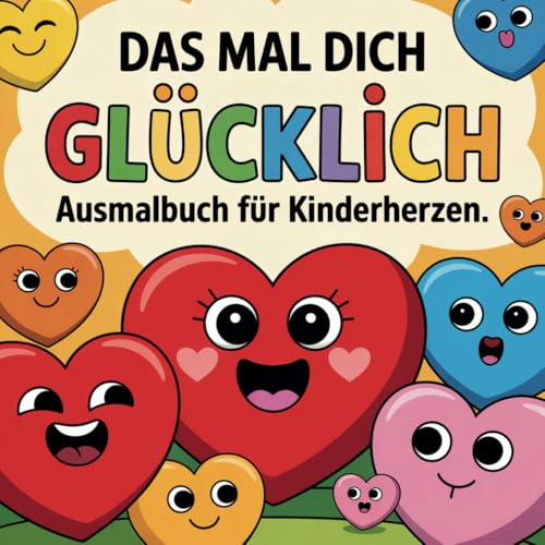 Das mal dich glücklich Ausmalbuch für Kinderherzen ab 4 Jahren mit 50 bezaubernden Glücksbringer-Motiven