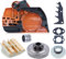 QASULER Cache-frein et embrayage for tronçonneuse Husqvarna (8 pièces), 445/450 avec .325#34; tambour d'embrayage 7 dents, vis sans fin, filtre à air, roulement à aiguilles, chien d'abattage, pièces d