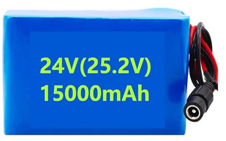 LXBche Batteria per bicicletta elettrica 24V 15Ah - Batteria impermeabile in PVC, con protezione BMS, compatibile con il motore 100W-500W, caricabatterie incluso, opzioni di spina multiple(XT60-plug)