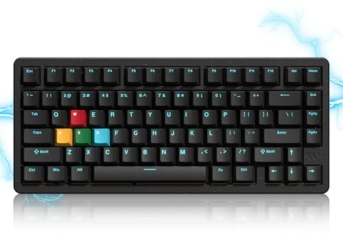 LQXQ SK75 TMR/HE 75% Gaming-Tastatur Aluminium Hall-Effekt ANSI US, Schwarz | Kabellose Magnetische Schalter-Tastaturen mit schneller Auslösung, mit 8000 Hz mit Mac und Windows