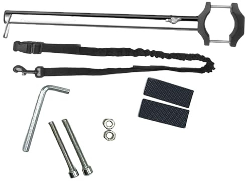 Dualoai Hundeleine Hundetraining Steuerleine mit Abnehmbarem Halter Fahrrad Hundezubehör Robuster Stahl Langlebige Montage für Fahrradausflüge Sport Spaziergä