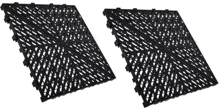 Anneome 2 Pezzi Piastrelle Modulari da Esterno Antiscivolo con Drenaggio Rapido Pavimento in Plastica Intrecciata per Garage Balcone Area Bagnata e Lavaggio Auto