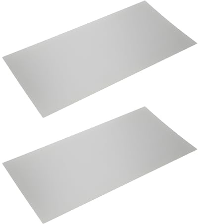 YINETTECH 2 Placas Planas de Acero Inoxidable 304 de 200 X 100 X 0,2 Mm para Papel Cortado.