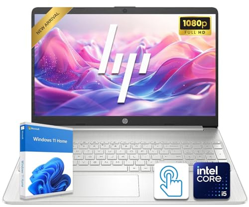 HP 15.6 FHD Touchscreen Laptop | Intel Quad-Core i5 Processor | 32GB DDR4 RAM | 1TB Storage (512GBPCIe SSD + 500GB External) | Win 11 | Full-Size Keyboard with Numeric Keypad | HDMI & SD Card Reader
