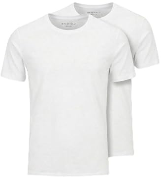 BASEFIELD Herren T-Shirts mit Rundhals-Ausschnitt, 100% Bio-Baumwolle