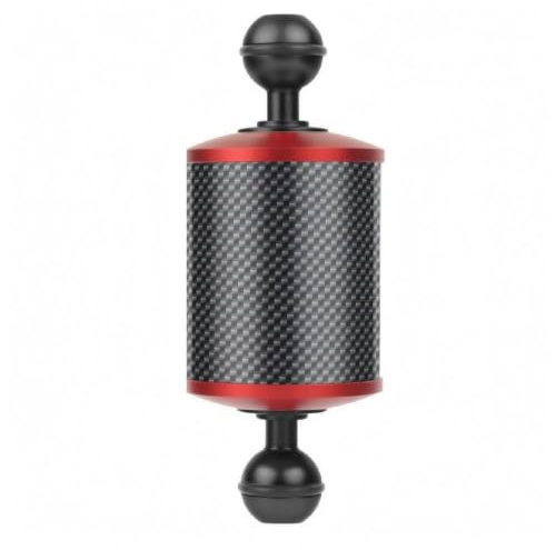 TAIZhiChen Brazo Flotación Fibra Carbono Flotabilidad Mejorada Brazo Flotante Fibra Carbono Resistente Al Agua Cilíndrica 60 Mm, Negro + Rojo, 5 Pulgadas / 127 Mm