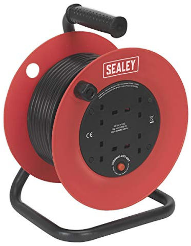 Sealey Cr25/1.5 Cable Reel 25Mtr 4 X 230V 1.5Mm