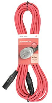Premium XLR Male - XLR Female Cable | Microphone Cable | Red - 6.0M