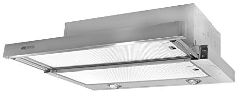 Mepamsa Superline 90 Campana aspirante extraplana de INOX, 20 W, 2 Velocidades, Acero Inoxidable