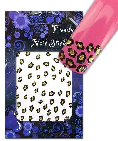 3 Blatt Nagelsticker Fancy Glitter NailArt Sticker - Leo Dots