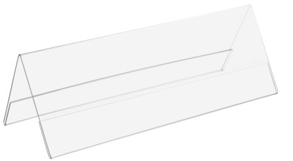 unbekannt 12 Stück Tischaufsteller 1/2 Din A4 je Seite (Din A4 Blatt längs gefaltet) Transparent Polystyrol minimalistisch