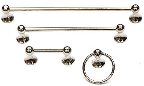 MyTinyWorld Dolls House Miniature 1:12th Scale Chrome Towel Rail Set.