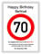 Verkehrszeichen 70 Geburtstag Verkehrsschild Hinweisschild Party Deko Geschenkidee Kunstdruck Schild Bild