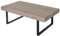 Couchtisch Kos T576, Wohnzimmertisch 40x110x60cm MVG-Zertifiziert - San Remo, dunkle Metall-Füße