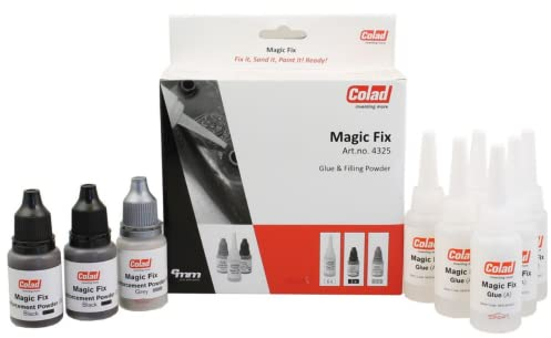 Colad NEU Magic Fix Kleber-Set 4325 Metallkleber Kunststoffkleber Sekundenkleber Kleber + Puder (fest in 7 Sekunden)