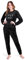 CityComfort Pigiama Donna Invernale Pile a Manica Lunga Pigiamone Felpato Due Pezzi (L, Nero)