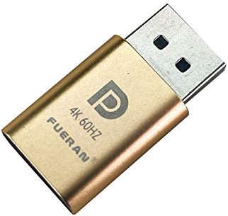 FUERAN Dummy Plug Headless Ghost Display Emulator Premium Aluminum PC(Fit Headless-1920x1080 New 4RD@60Hz) (DP-4K-60Hz)