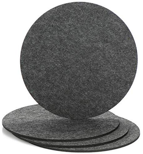 com-four® 4X Filzuntersetzer - Tischschoner aus robustem Filz - Unterlage für Töpfe, Gläser, Schüsseln und Vasen - runde Schutzmatte für Tisch und Möbel Ø 30 cm
