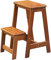 Folding Step Stool Small Step Ladder 2 Step Lightweight Multi Purpose Plant Stands Indoor Flower Pots Wooden Stool Platform Ladder