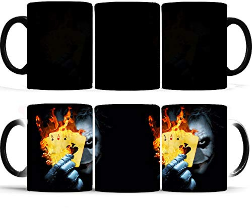 Hosoncovy Keramik Clown Kaffeetasse Farbe ändernde Tasse heiße Hitze ändernde Tasse heiße hitzeempfindliche Tasse Kaffeebecher Teebecher Getränketasse Milchbecher
