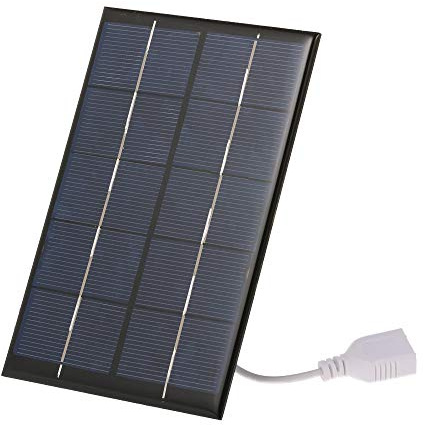 Fesjoy Caricabatterie solare portatile da 2,5 W/5 V, con porta USB monocristallino, in silicone, compatto, con pannello solare per cellulare, caricatore per batteria di energia per escursionismo