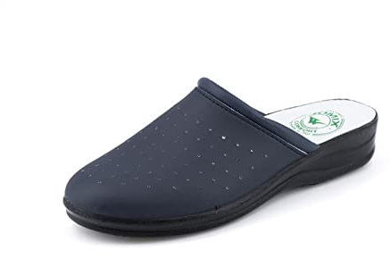 JOMIX Zuecos Sanitarios Mujer Chanclas Sanitarias Cómodas Ortopédicas Ligeras Transpirables, A Azul, 39 EU