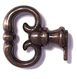 cyclingcolors fausse clé de serrure meuble ancien décoration rustique vintage clef zamak (laitonné vieilli)