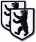Wappen Berlin – Deutschland – 2er-Set – Bestickter Aufnäher / Abzeichen / Emblem – 6,1 x 7,9 cm (6,2 x 8,0 cm) – zum Aufbügeln oder Aufnähen