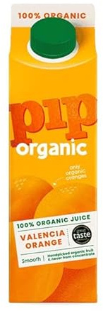 Pip Organic - Valencia Orange Juice, 1L | Pack of 8