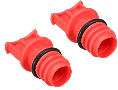 PATIKIL 18mm Maschio Filo Plastica Olio Sfiato Cappuccio, 2pz Pneumatico Parti per Aria Compressore Ricambio Parte, Rosso