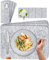 MIQIO Tischset aus Filz - 24er Tisch Untersetzer-Set - Filz Tischset abwaschbar - 8 Platzsets, Glasuntersetzer, Bestecktaschen | hellgrau | Filzuntersetzer eckig - Platzdeckchen für Weihnachten