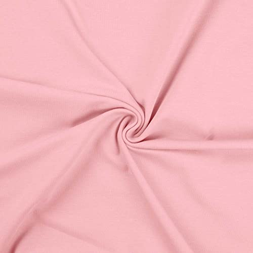 Jersey, Viskose - Baumwolle, unifarben, Rosa, 50 cm