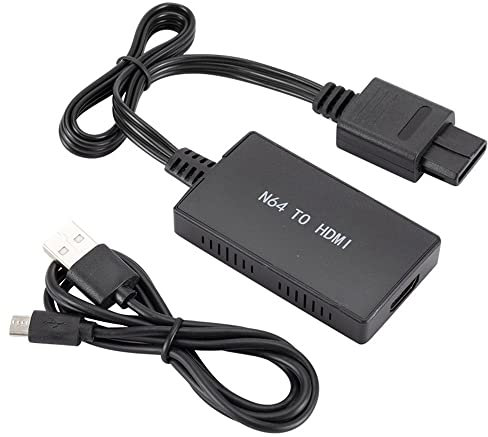 N64 to HDMI-Compatible Converter, SUCCEASY Nin-Tend 64 to HDMI-Compatible Adapter High Definition Link Cable for N64/SNES/SFC/GameCube