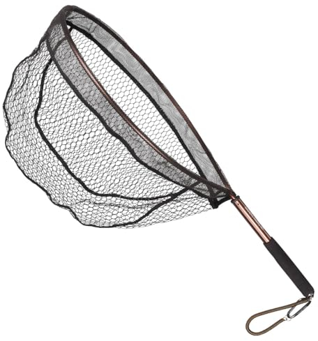 Trout Master Magnetic Wading Net 50x40x30cm - Watkescher zum Forellenangeln, Forellenkescher zum Watangeln, Angelkescher