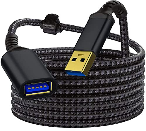 Reagle USB-A Verlängerung Kabel Datenübertragung 5 Gb/s Verlängerungskabel A Stecker auf A Buchse für Kartenlesegerät, Tastatur, Drucker, PS VR, Kamera, USB HUB (2M)