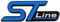 AUTOZOCO ST Line Emblem, ST Line-Emblem, ST Line-Emblem, ST Line-Emblem, Aufkleber ST Line, Seitenpassend, Kompatibel mit Ford, Material Metall, 6 cm Breite x 2,1 cm Höhe, Blau