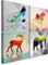 murando Akustikbilder Set Tiere 4 Teilig je Akustikschaum Hochleistungsschallabsorber Schallschutz Leinwand Wandbild Raumakustik Schalldämmung bunt g-B-0073-b-i