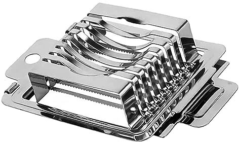 Eierschneider, Mehrzweck-Eierschneider aus Robustem Edelstahl, Leicht zu Reinigen, Glättet Sicheres Hartgekochtes Ei mit Stabilem Boden für Eier, Erdbeeren, Kiwi, Weiche Früchte