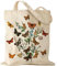 Miss Adola Tragetasche für Damen und Mädchen, ästhetische Canvas-Tragetasche, inspiriertes Geschenk, wiederverwendbar, lässige Tasche für Arbeit, Einkaufen, Reisen, schmetterlings- / blumendesign,