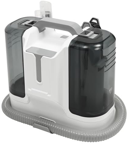 Tragbarer Nass Trocken Waschsauger, 380-450W Teppichreiniger mit 6 Reinigungsköpfe, 2 Tanks, Fleckenreiniger für Sofas, Teppichen, Vorhängen, Betten, Kissen