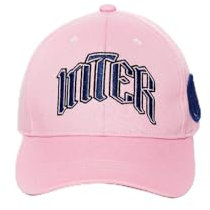 Inter Cappellino da Baseball con Visiera Nuovo Logo, Cotone, Rosa, Taglia Unica Regolabile