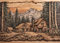 Klebriges Reispapier für Decoupage, Decoupage-Papier für Möbel, Maulbeerpapier, Bastelbedarf, gemischte Medien, Scrapbooking, Holzbrennmuster, Waldhüttenansicht, Größe 29,5 cm bis 39,5 cm (drei)