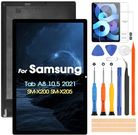 LCD Display für Samsung Galaxy Tab A8 2021 SM-X200 SM-X205, Ersatz Touchscreen Digitazer Assembly mit Reparatur-Set (10,5 Zoll)