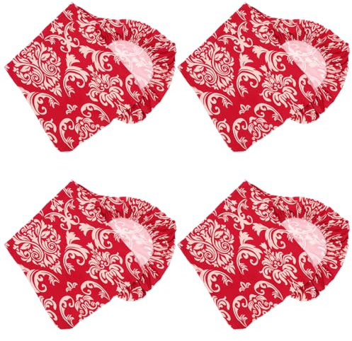 HANABASS Esszimmerstuhlbezüge Mit Blumenmuster 4 Stück Küchenstuhlüberzüge Sitzschutz Sitzkissen Schonbezug Stuhlbezug Für Zuhause Esszimmer