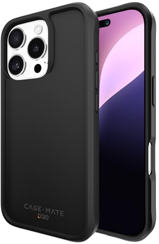 Case-Mate Schutzhülle für iPhone 16 Pro [kompatibel mit MagSafe] Robuste, stoßfeste Handyhülle mit 4,8 m D3O-Fallschutz – Premium Rugged Cover für iPhone 16 Pro – Schwarz