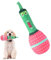 Opvonxeh Dog Plush Toy | Microphone Shape Sound Stuffed Teething Toys,Flexible Pet Toys for Indoor & Outdoor, Soft Teething Toys for Relaxing, Playing, Biting