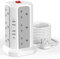 Tower Extension Lead 5M and PD 20W, Surge Protected Extension Lead with 4 Independent Switch, Extension Cable for Home Office