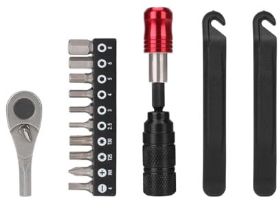 HOUSON Fahrrad Drehmomentschlüssel, Tragbare Fahrrad Drehmomentschlüssel Set mit 2 Reifenheber Drehmoment Torque Wrench inklusive Verlängerungsstangen